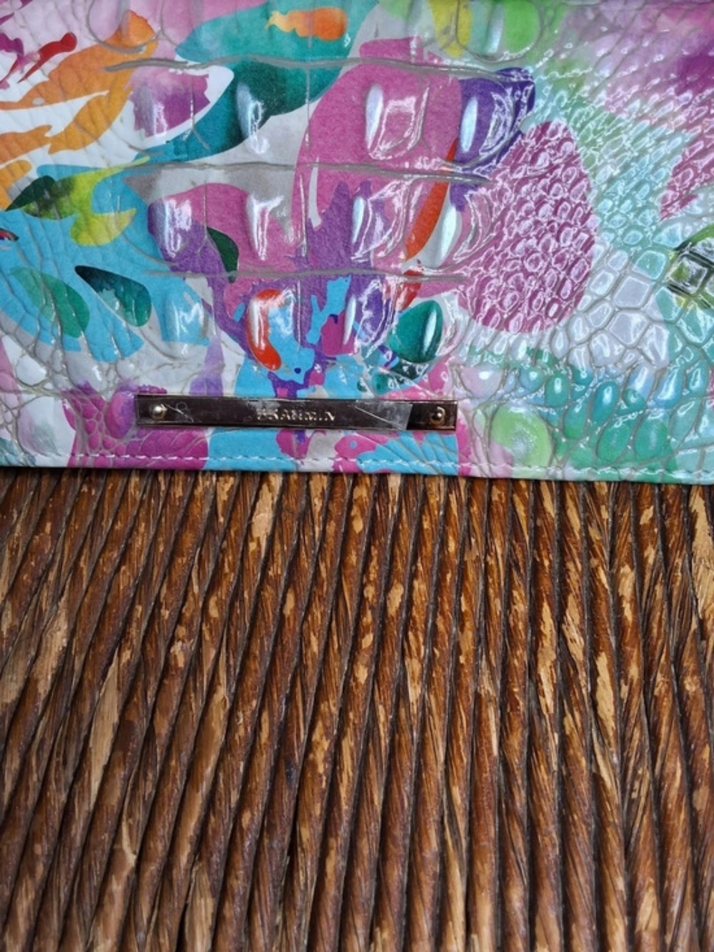Brahmin Ady Wallet in Pink & Multicolor Daylily Melbourne - Picture 2 of 5